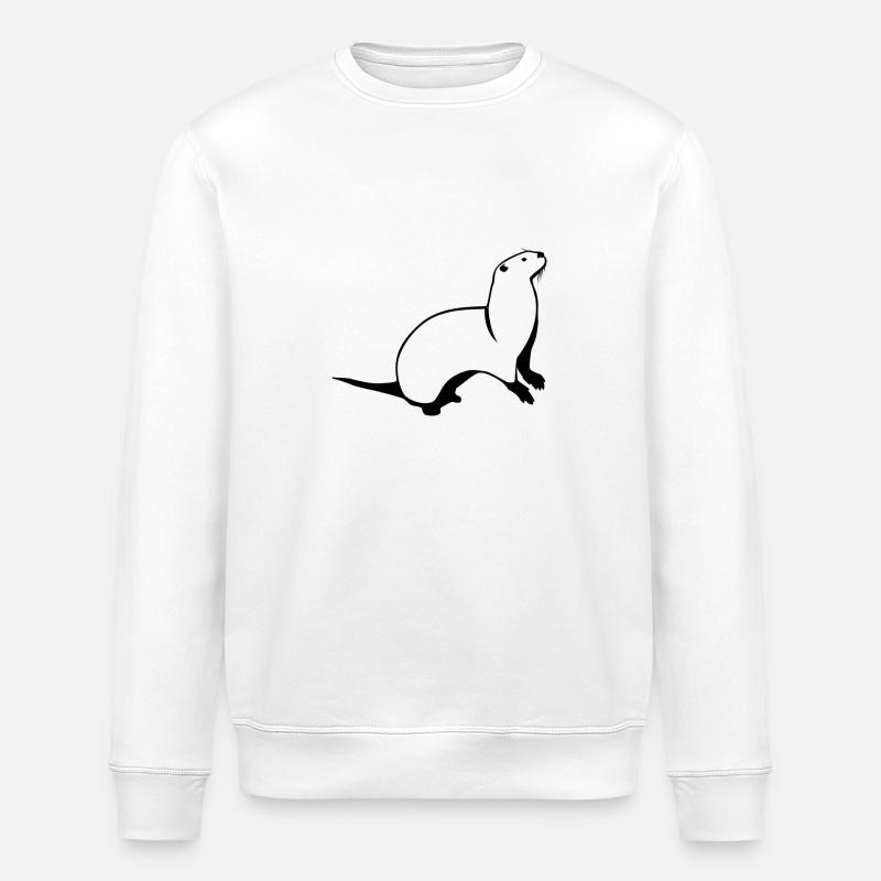 otter - Stanley/Stella Unisex Bio-Sweatshirt ROLLER - Weiß