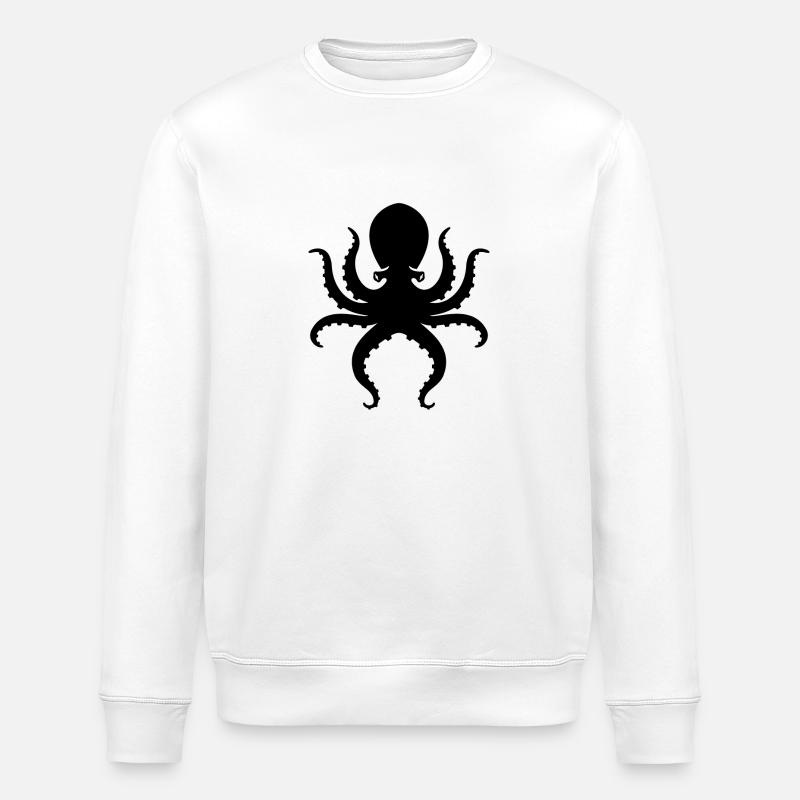 octopus - Stanley/Stella ROLLER Unisex Organic Sweatshirt - white