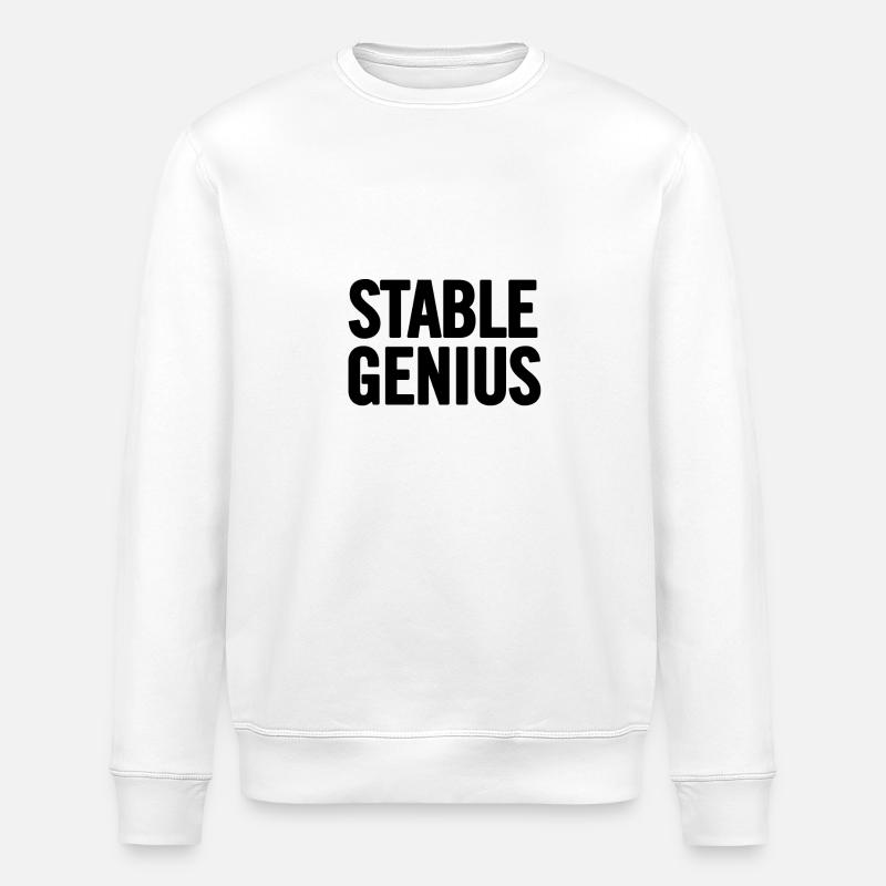 Stabil Genius Schwarz - Stanley/Stella Unisex Bio-Sweatshirt ROLLER - Weiß