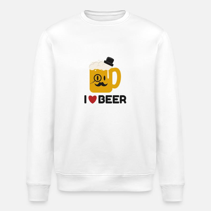 Ich liebe Bier - Stanley/Stella Unisex Bio-Sweatshirt ROLLER - Weiß