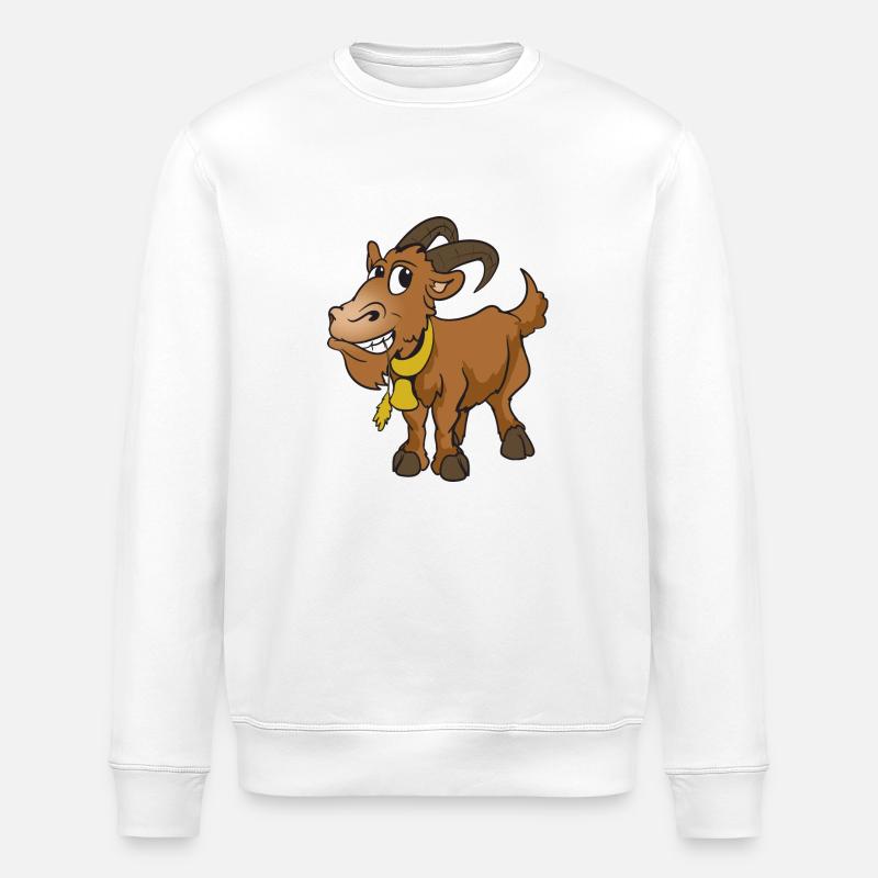 Ziege Ziegenbock - Stanley/Stella Unisex Bio-Sweatshirt ROLLER - Weiß