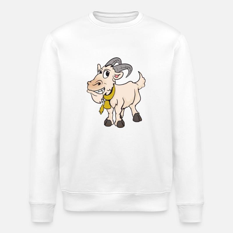 chèvre de chèvre - Sweat bio ROLLER Stanley/Stella Unisexe - blanc
