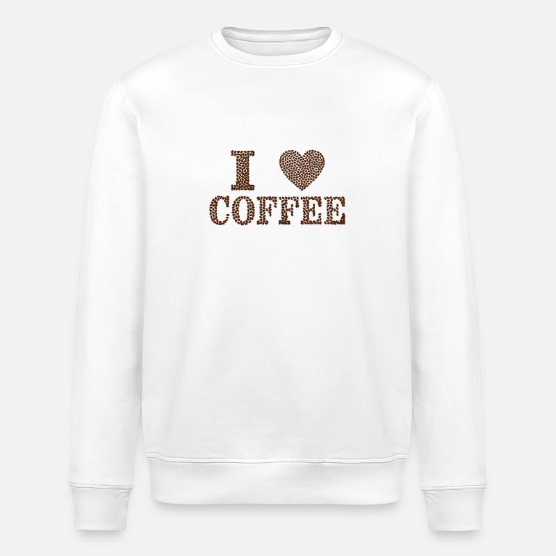I love Coffe - Stanley/Stella Unisex Bio-Sweatshirt ROLLER - Weiß