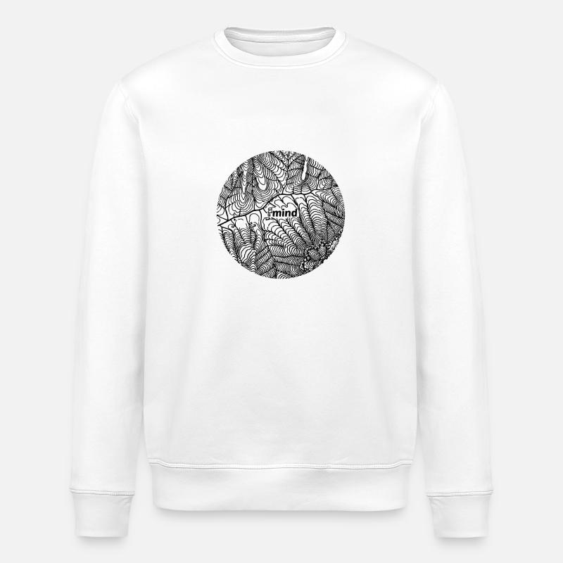 Tee Tree Mind Map - Stanley/Stella ROLLER Unisex Organic Sweatshirt - white