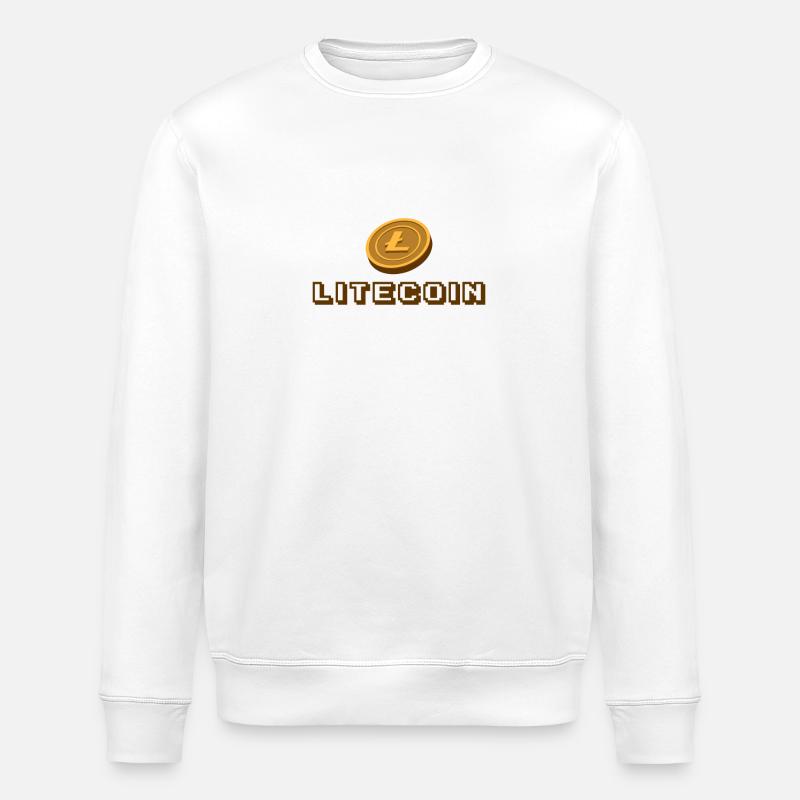 Litecoin Bitcoin cryptocurrency crypto gift - Stanley/Stella ROLLER Unisex Organic Sweatshirt - white
