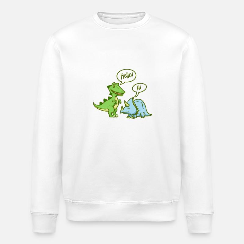 Dino - Dinosaures - T-Rex - Tricératops - Sweat bio ROLLER Stanley/Stella Unisexe - blanc