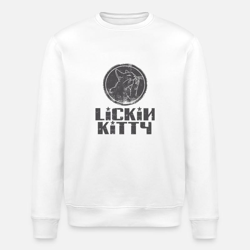 Lickin Kitty - Sweat bio ROLLER Stanley/Stella Unisexe - blanc