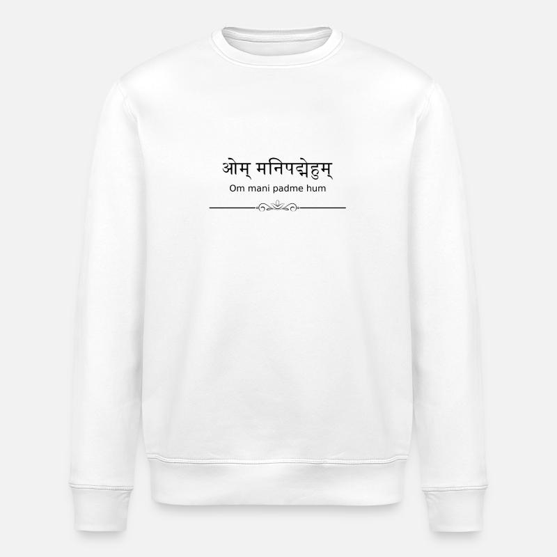 om mani padme hum - Stanley/Stella ROLLER Unisex Organic Sweatshirt - white