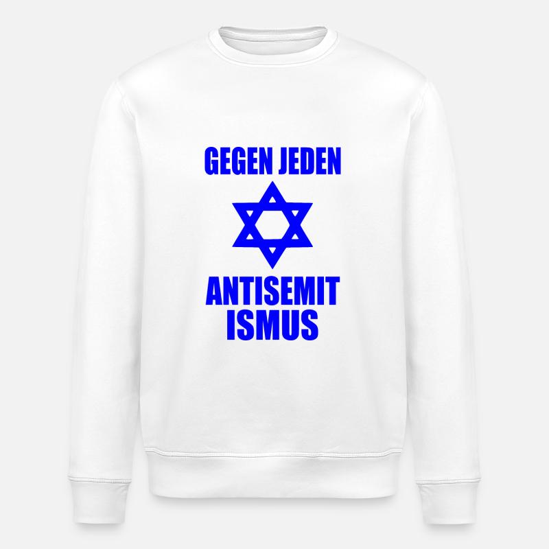 Gegen jeden antisemitismus - Stanley/Stella Unisex Bio-Sweatshirt ROLLER - Weiß