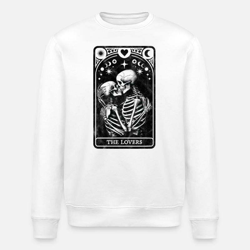 The Lovers Tarot - Stanley/Stella ROLLER Unisex Organic Sweatshirt - white