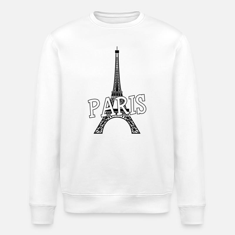 Paris - Stanley/Stella ROLLER Unisex Organic Sweatshirt - white