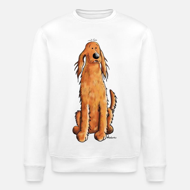 Funny Irish Setter - Stanley/Stella Unisex Bio-Sweatshirt ROLLER - Weiß