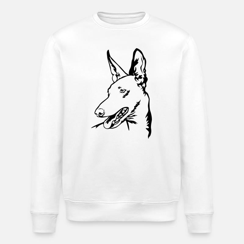 Tête Podenco - Sweat bio ROLLER Stanley/Stella Unisexe - blanc