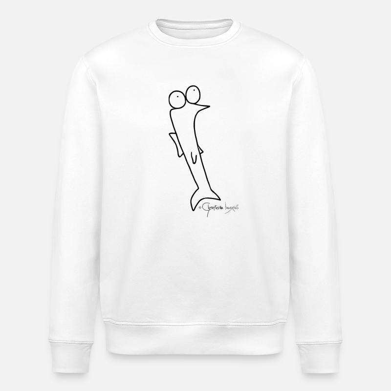 Plötzfisch © Chyropterum Innoxius - Stanley/Stella Unisex Bio-Sweatshirt ROLLER - Weiß