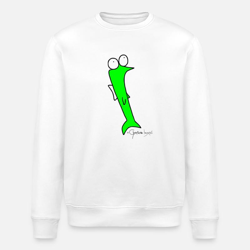 Cafard - Piscis Rutilus - Sweat bio ROLLER Stanley/Stella Unisexe - blanc