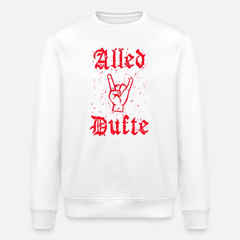 "Alled Dufte" cooler berliner Spruch - Stanley/Stella Unisex Bio-Sweatshirt ROLLER - Weiß