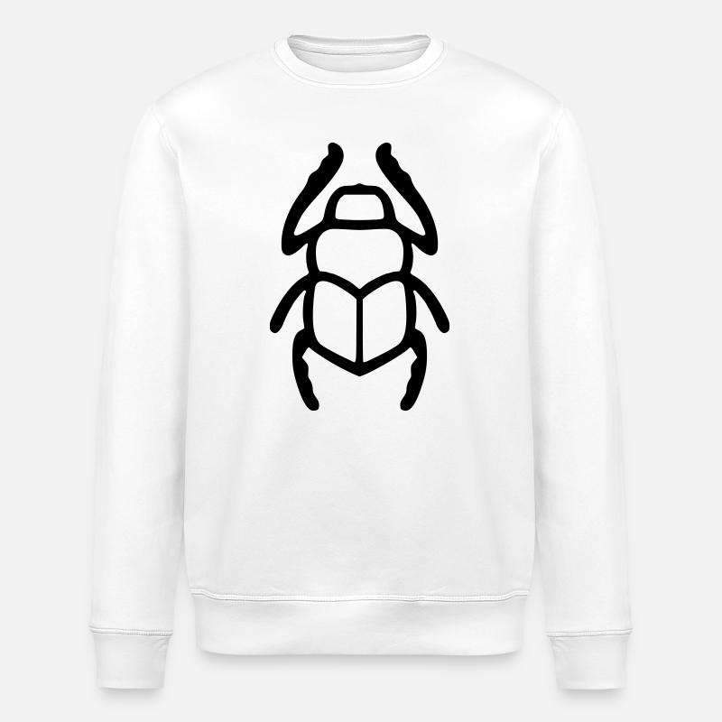 Skarabäus-Hieroglyphe - Stanley/Stella Unisex Bio-Sweatshirt ROLLER - Weiß