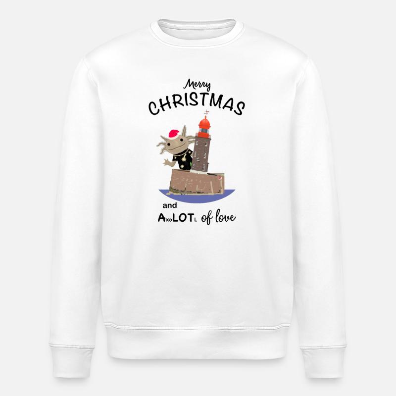 Noël, Axolotl, phare de Bremerhaven - Sweat bio ROLLER Stanley/Stella Unisexe - blanc