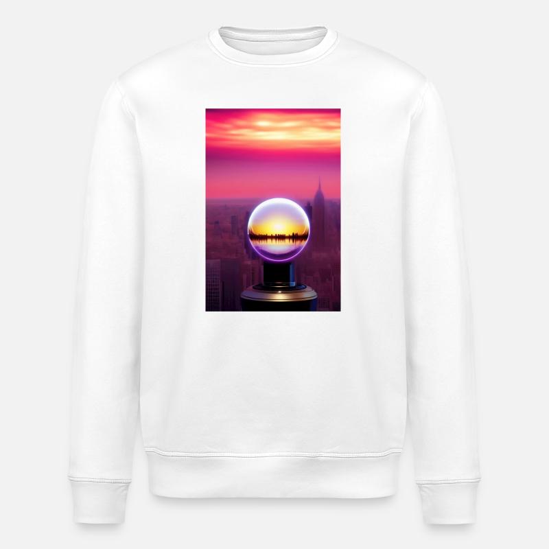 Stadt Kugel - Stanley/Stella Unisex Bio-Sweatshirt ROLLER - Weiß