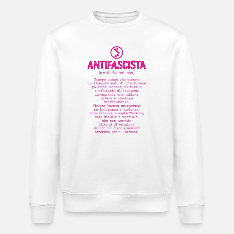 Définition antifasciste - Sweat bio ROLLER Stanley/Stella Unisexe - blanc