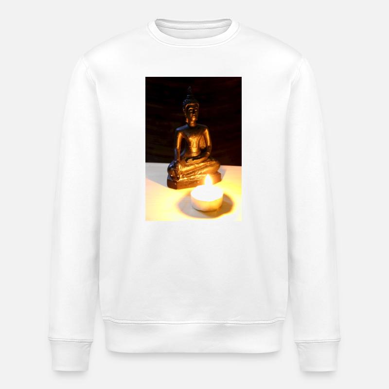 buddha Poster - Stanley/Stella Unisex Bio-Sweatshirt ROLLER - Weiß