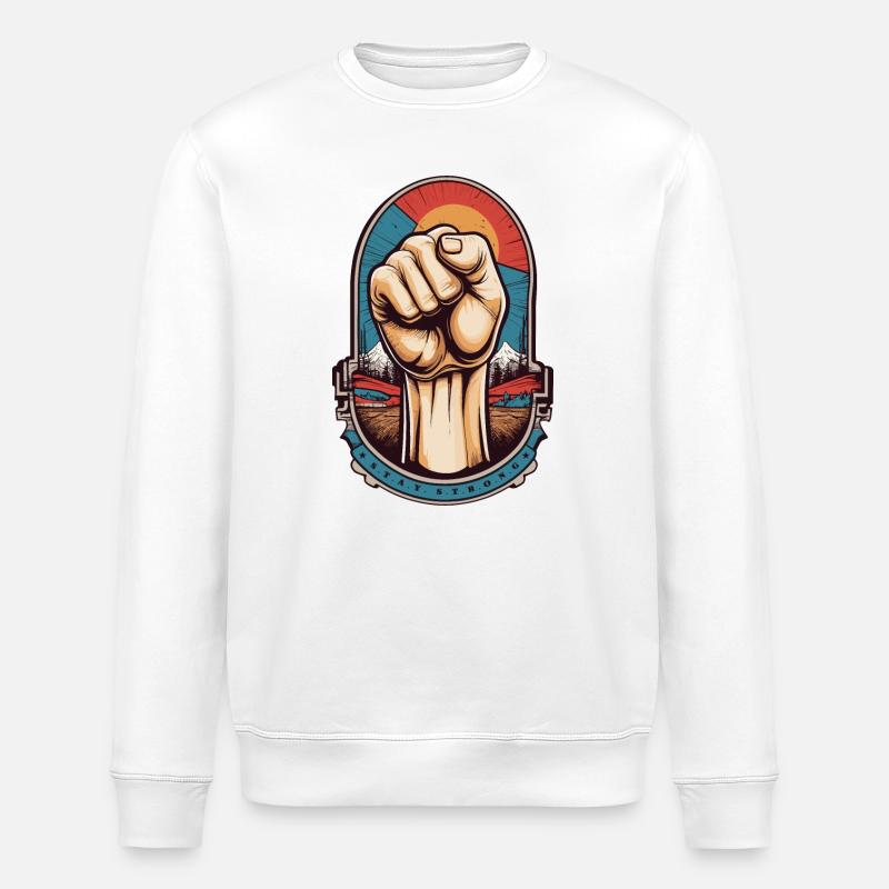 Faust hoch bleib Stark - Stanley/Stella Unisex Bio-Sweatshirt ROLLER - Weiß