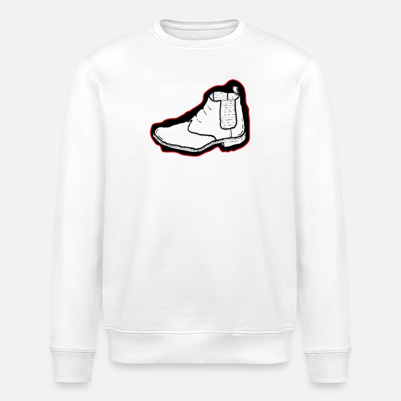 Sketchart Laufschuh Design - Stanley/Stella Unisex Bio-Sweatshirt ROLLER - Weiß
