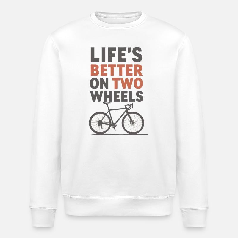 Life's better on two wheels - Stanley/Stella Unisex Bio-Sweatshirt ROLLER - Weiß