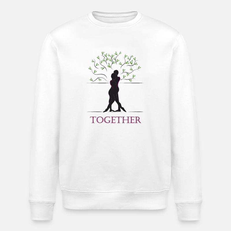 Zusammen schwarz - Stanley/Stella Unisex Bio-Sweatshirt ROLLER - Weiß