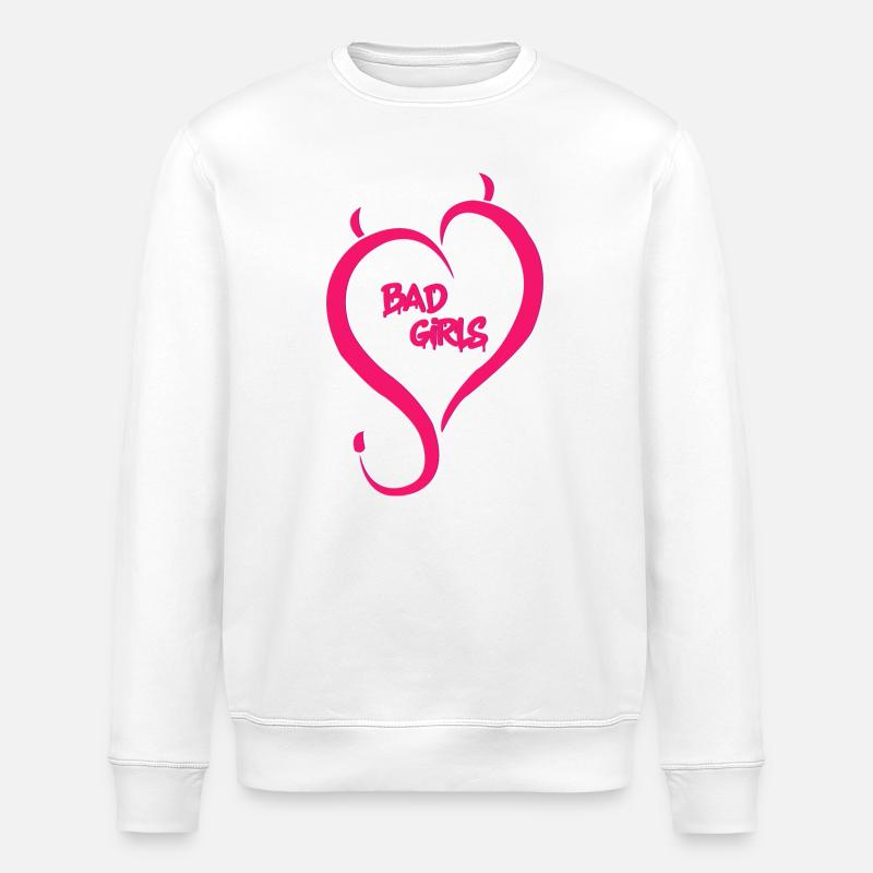 Böse Mädchen - Stanley/Stella Unisex Bio-Sweatshirt ROLLER - Weiß