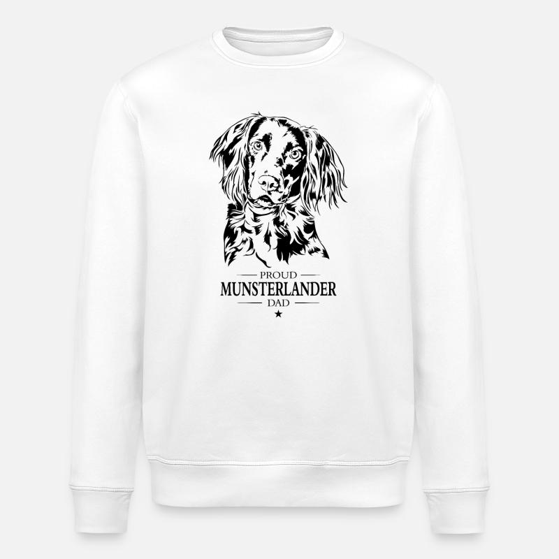 Münsterlander Papa Chiens Münsterländer Wilsigns - Sweat bio ROLLER Stanley/Stella Unisexe - blanc
