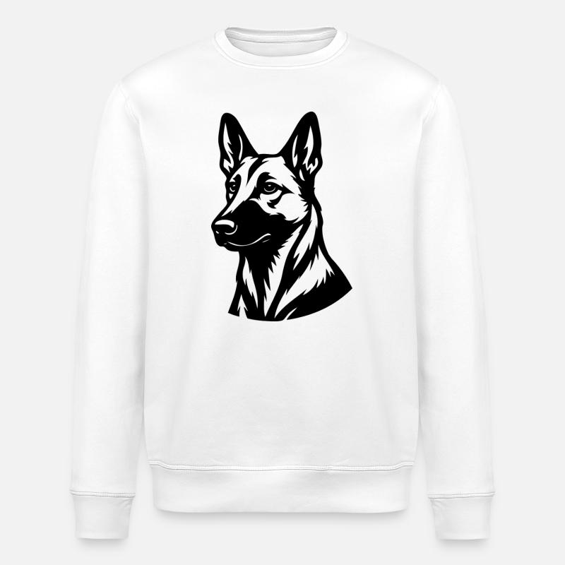 Malinois - Sweat bio ROLLER Stanley/Stella Unisexe - blanc