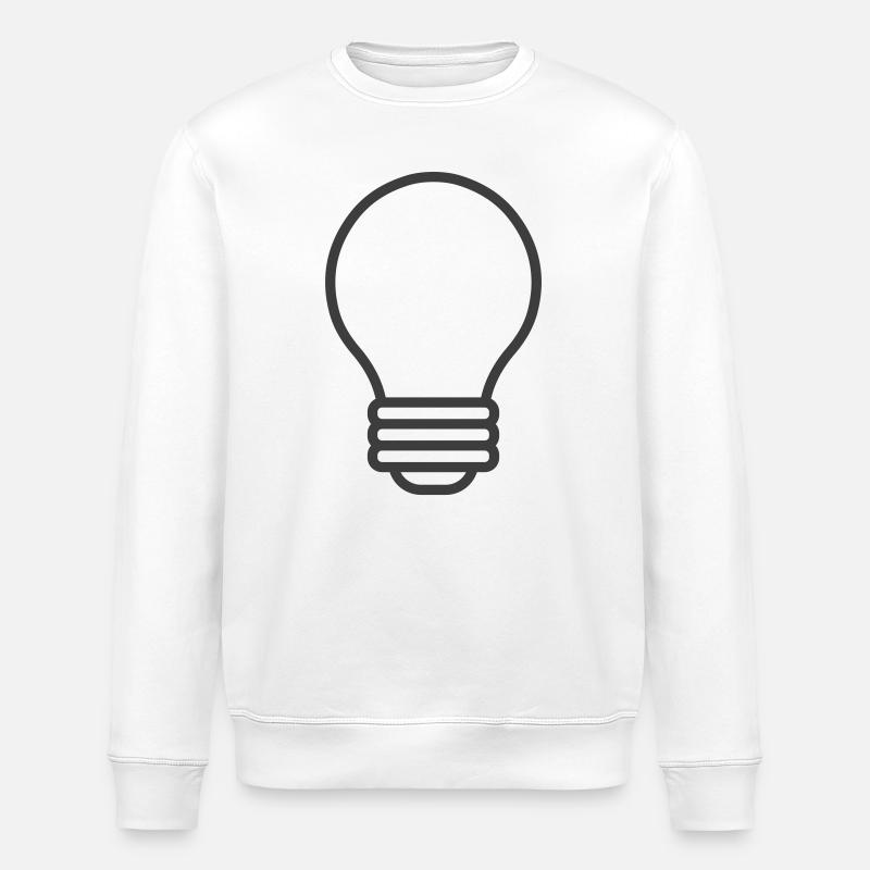 Icône de ligne d’ampoule - Sweat bio ROLLER Stanley/Stella Unisexe - blanc
