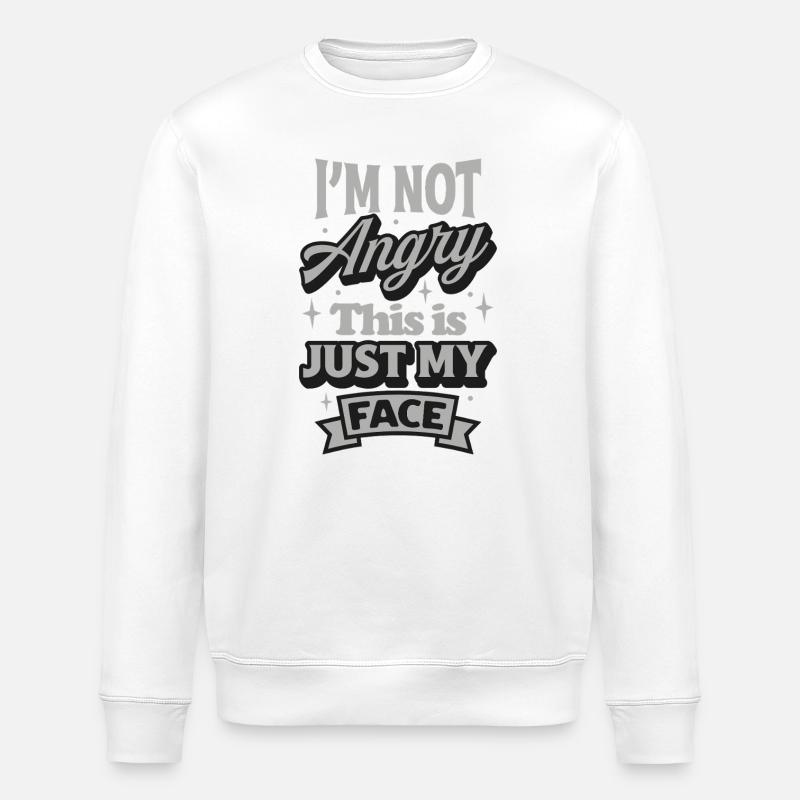Personalisiertes Catchphrase T-Shirt-Design - Stanley/Stella Unisex Bio-Sweatshirt ROLLER - Weiß