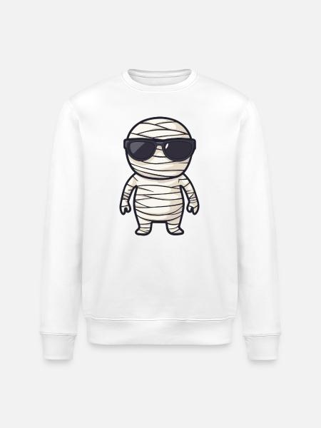 Mummy with sunglasses - Stanley/Stella ROLLER Unisex Organic Sweatshirt - white