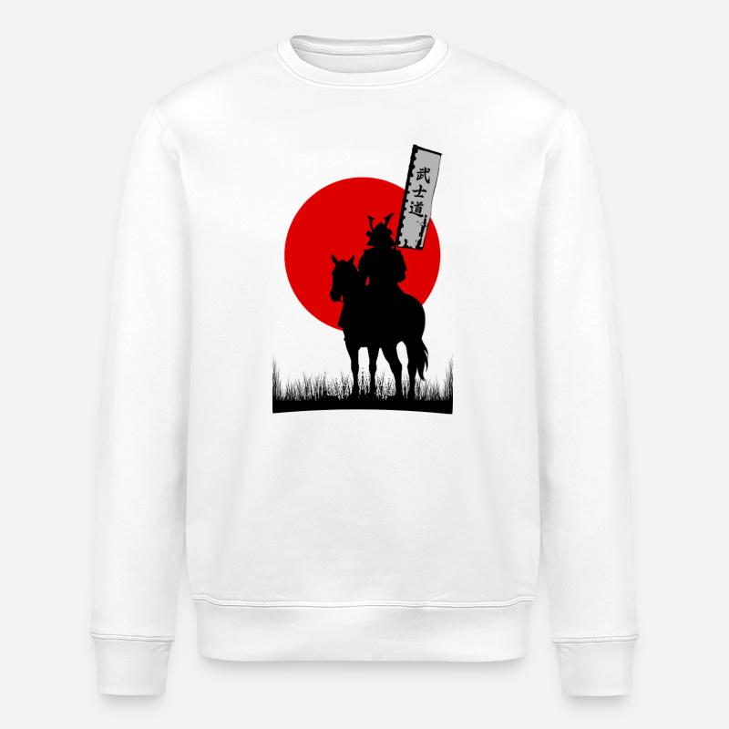 BUSHIDO, SAMURAI-KRIEGER-CODE | 8K SAUBERE SILHOUTTE - Stanley/Stella Unisex Bio-Sweatshirt ROLLER - Weiß