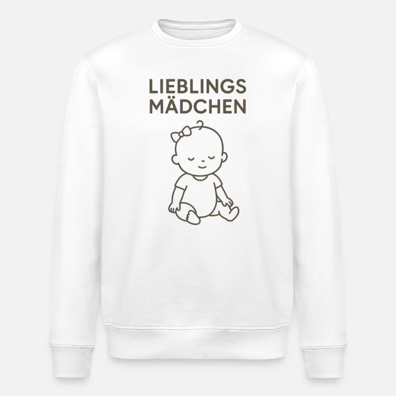 Lieblingsmädchen – Süßes Baby Mädchen Motiv - Stanley/Stella Unisex Bio-Sweatshirt ROLLER - Weiß