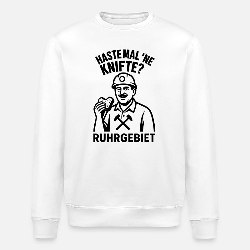 Haste Mal Ne Knifte Ruhrgebiet - Stanley/Stella Unisex Bio-Sweatshirt ROLLER - Weiß