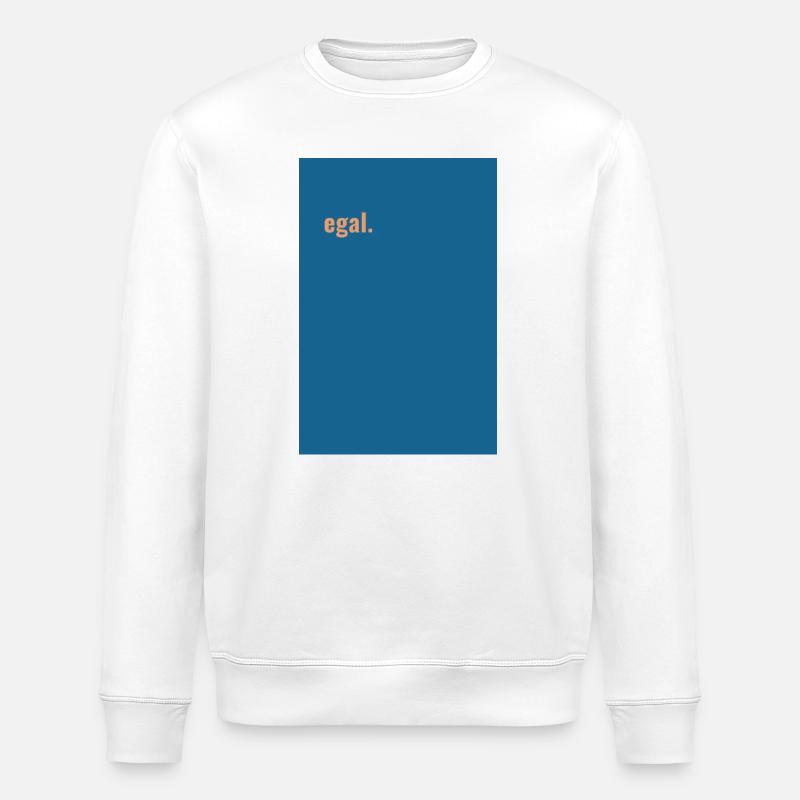 Tout de même. Minimalisme bleu-pêche - Sweat bio ROLLER Stanley/Stella Unisexe - blanc