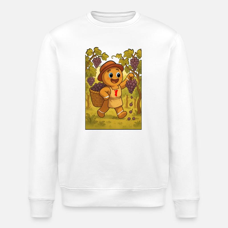Lebkuchen-Mannele-Pflücker. Elsass - Stanley/Stella Unisex Bio-Sweatshirt ROLLER - Weiß