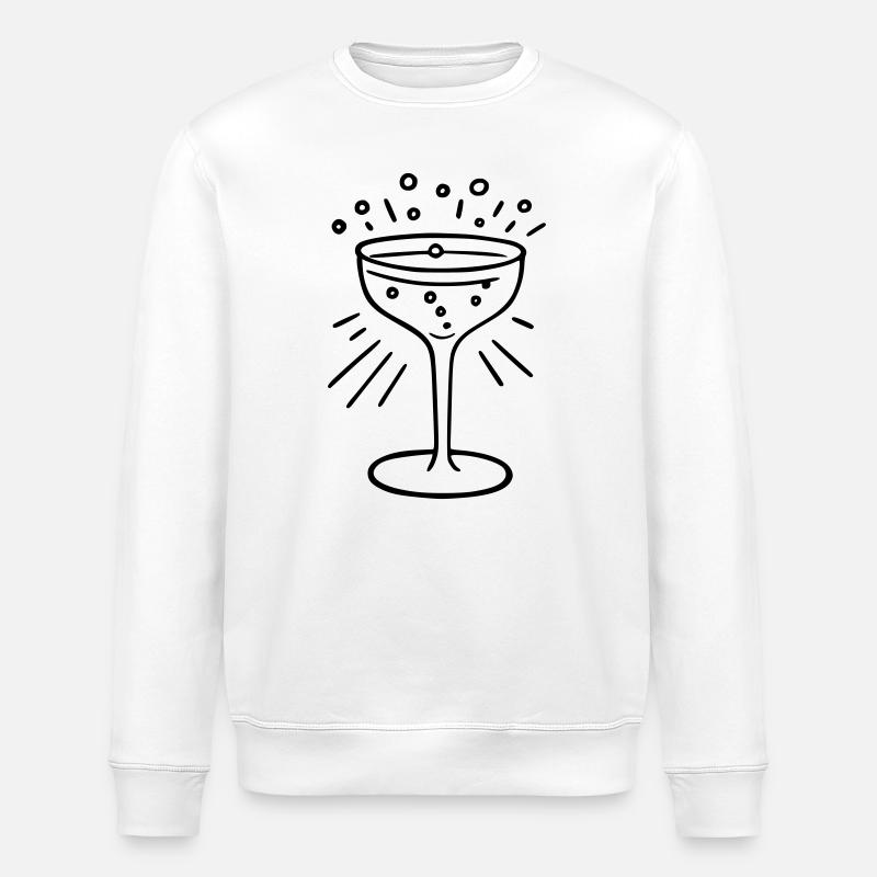 Glass bubbles and radiating lines - Stanley/Stella ROLLER Unisex Organic Sweatshirt - white