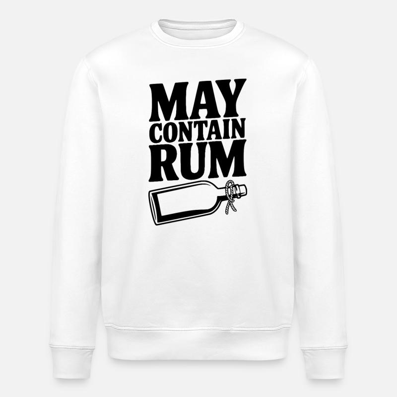 Peut contenir du rhum - Sweat bio ROLLER Stanley/Stella Unisexe - blanc