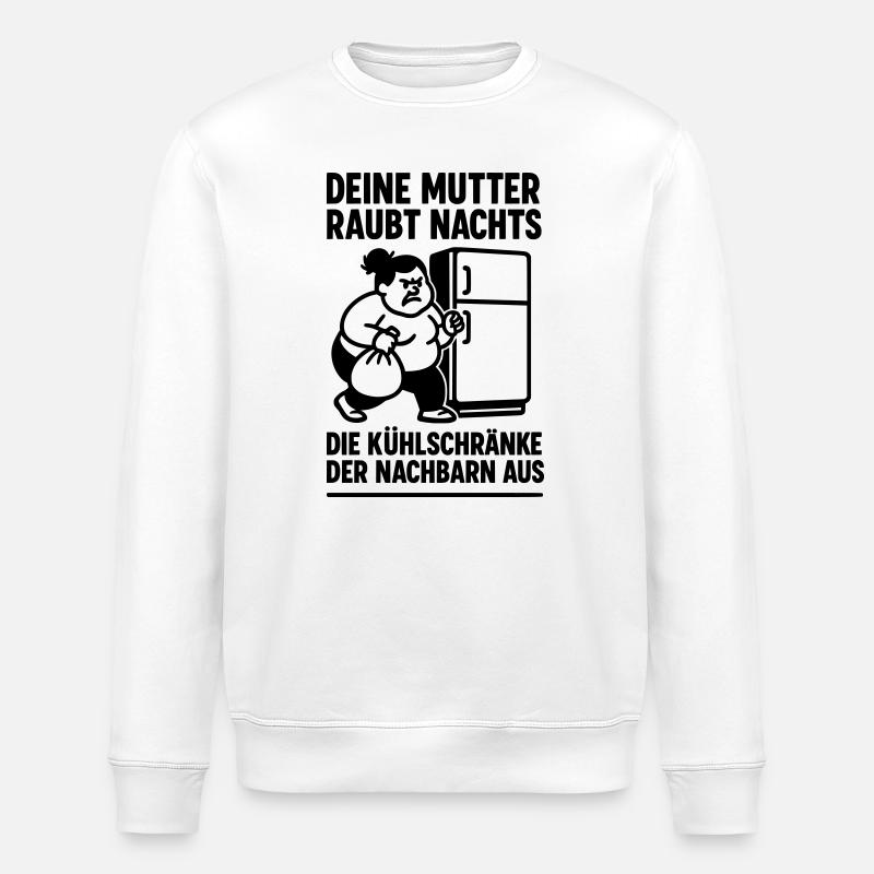 deine mutter witz kühschrank - Stanley/Stella Unisex Bio-Sweatshirt ROLLER - Weiß