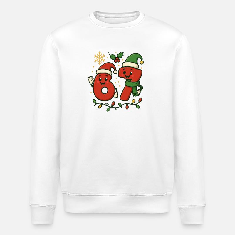 Merry Brainrot - Stanley/Stella ROLLER Unisex Organic Sweatshirt - white