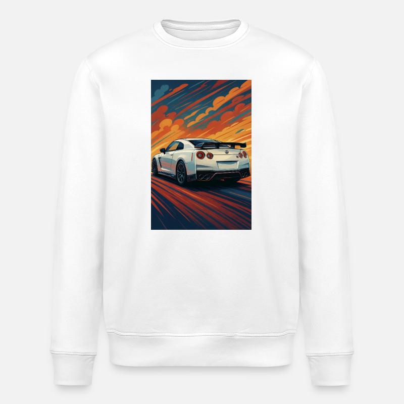 Abendrot GT-R Sprint Artwork - Stanley/Stella Unisex Bio-Sweatshirt ROLLER - Weiß