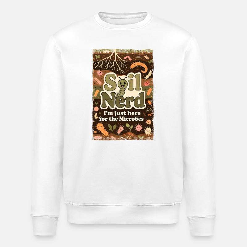 Bio Bärtner Self-Sufficiency Ecological Farmer Gar - Stanley/Stella ROLLER Unisex Organic Sweatshirt - white