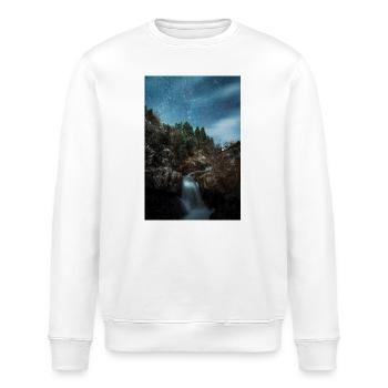 Orion-Sternbild über einem erstaunlichen Fluss - Stanley/Stella Unisex Bio-Sweatshirt ROLLER - Weiß - Vorne - Nik (191cm)