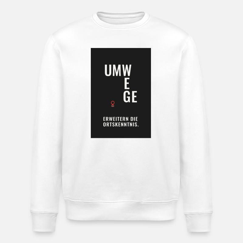 Umwege machen ortskundig - Stanley/Stella Unisex Bio-Sweatshirt ROLLER - Weiß