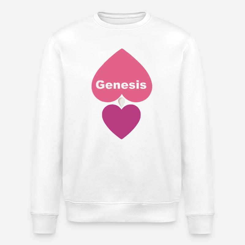 Conception du cœur - Sweat bio ROLLER Stanley/Stella Unisexe - blanc