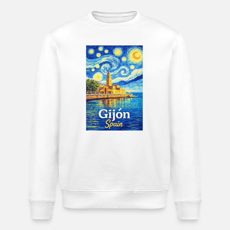 Gijon Spain - Stanley/Stella Unisex Bio-Sweatshirt ROLLER - Weiß